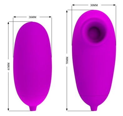 PRETTY LOVE - SUCTION & VIBRO-BULLETS, 12 vibration functions 12 sucking functions